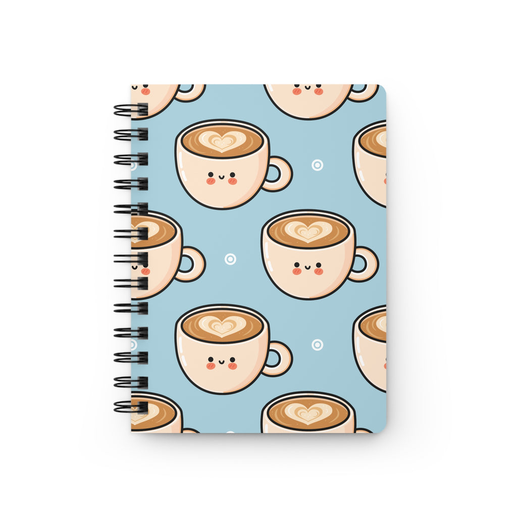 Cahier à spirale Mignon Latte | Cahier Café Kawaii |