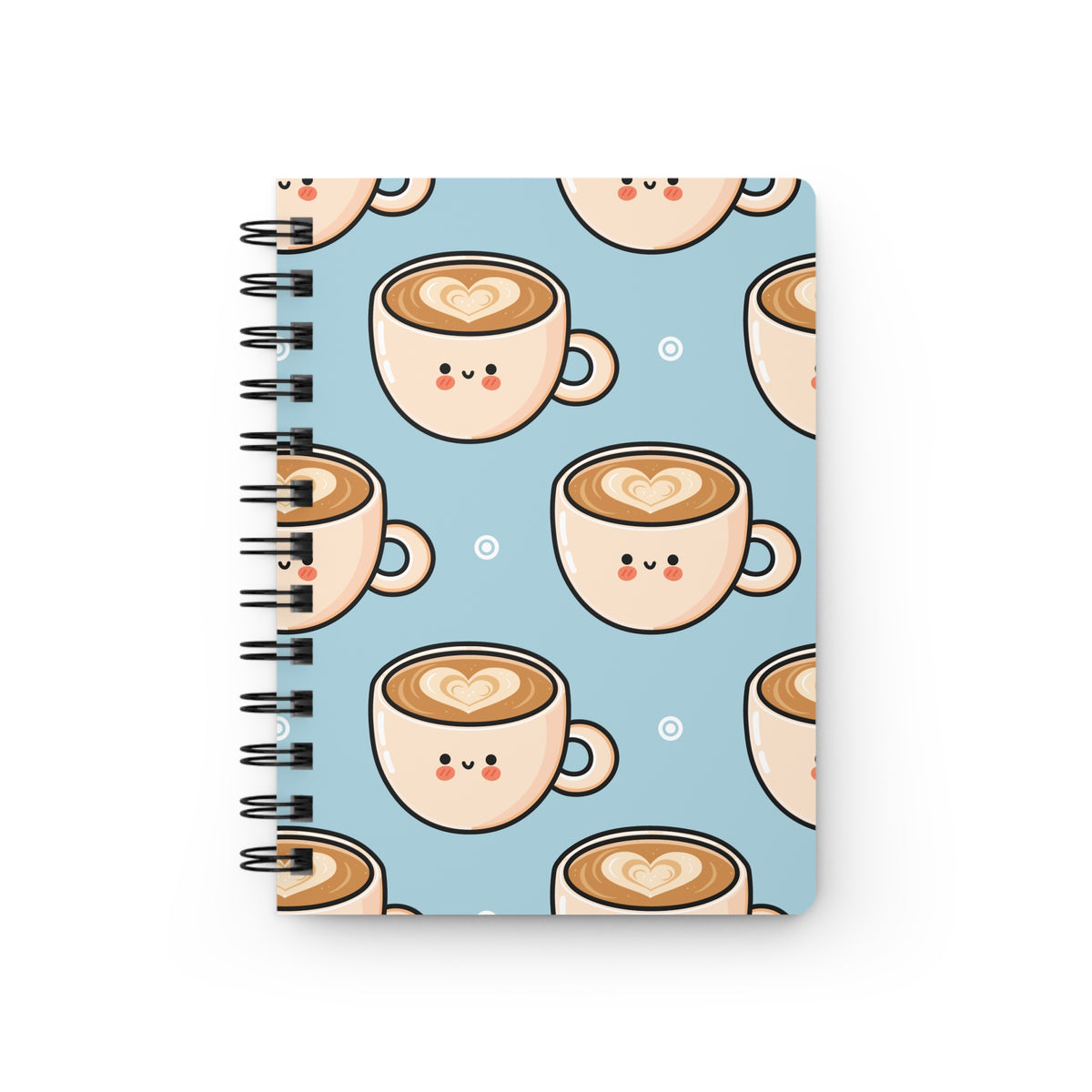 Cahier à spirale Mignon Latte | Cahier Café Kawaii |