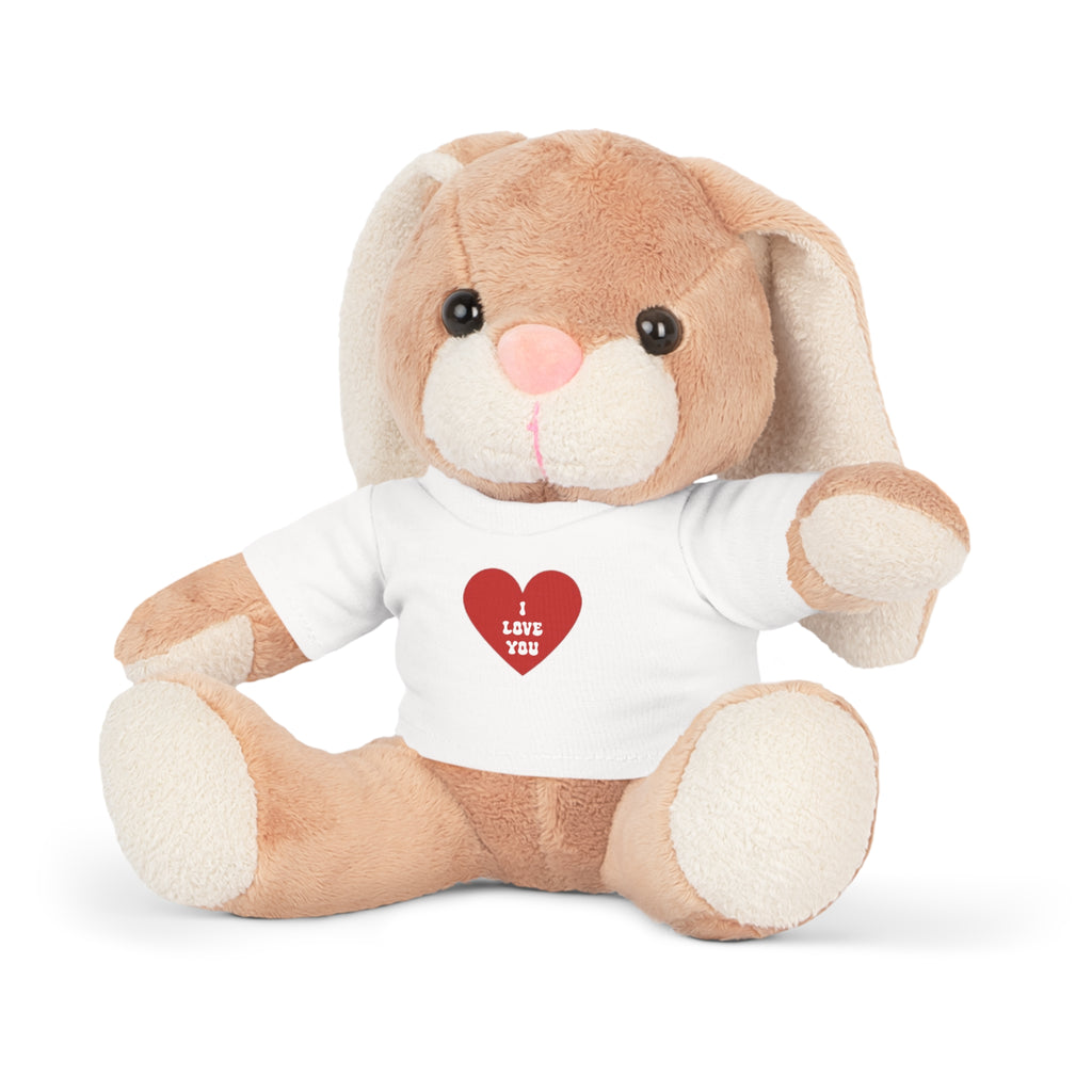 Peluche "Je t'aime" en forme de cœur