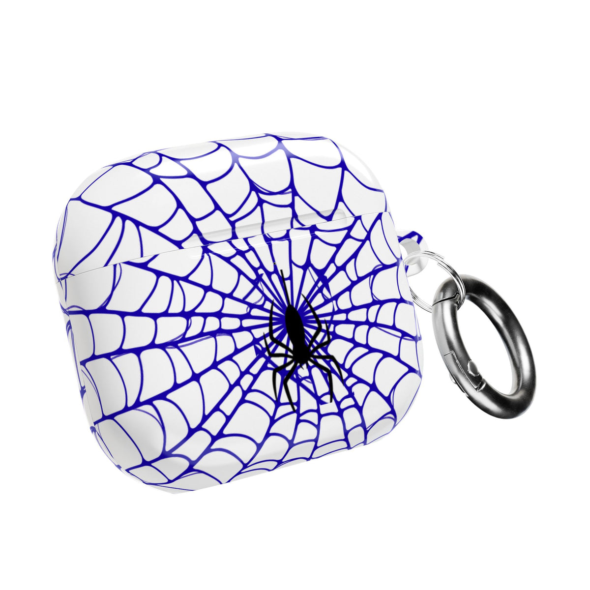 Web Pattern AirPod Case | Blue Web Comic-Inspired Earbud Cover | Glossy Protective Case |