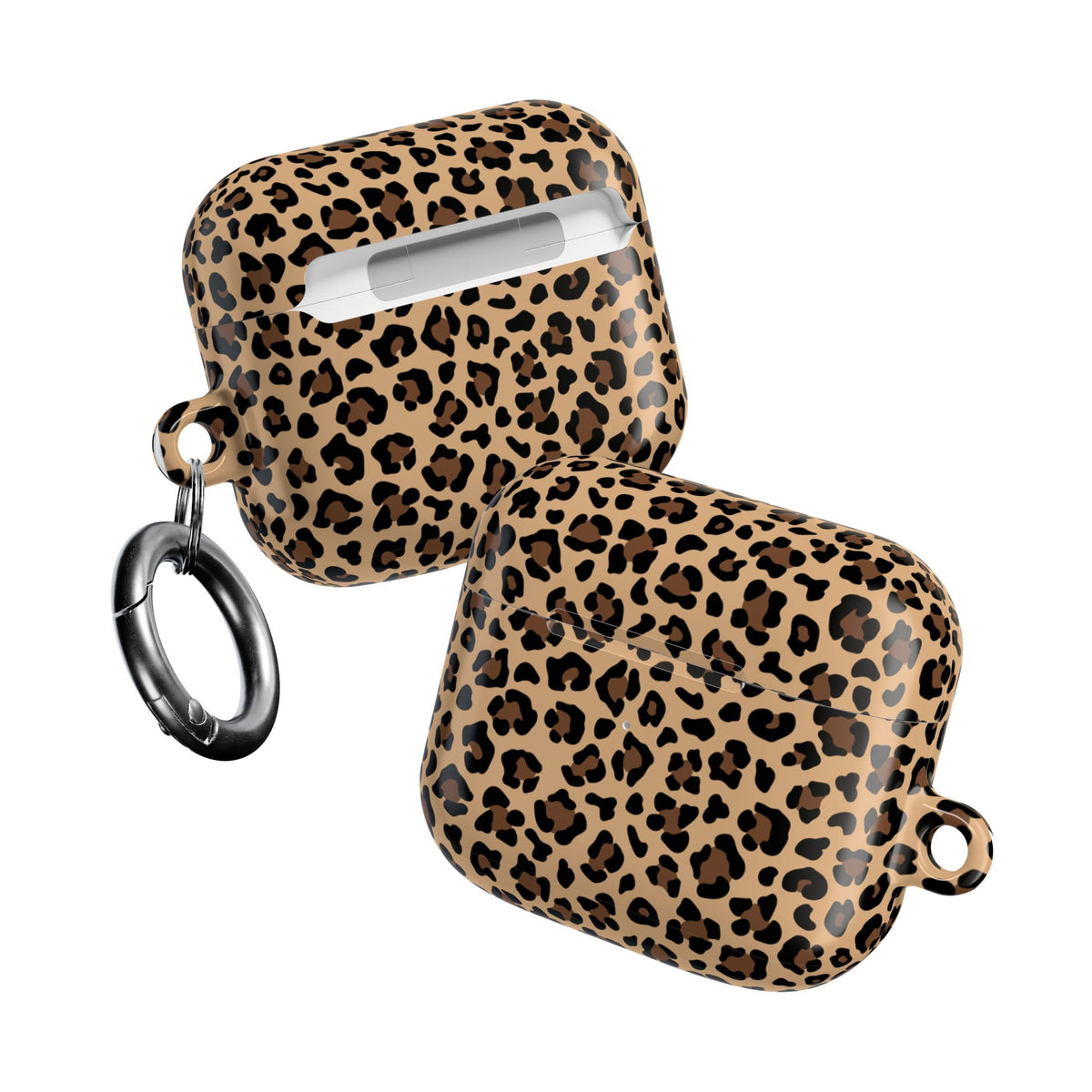 Leopard Print AirPods Case | Tan & Black Animal Print Protective Charging Case |
