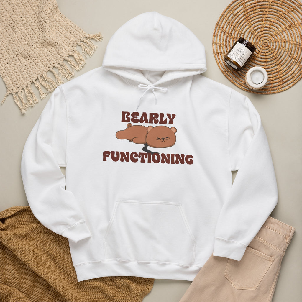 Sweat à Capuche "Bearly Functional" – Pull Douillet à Motif Ours Paresseux