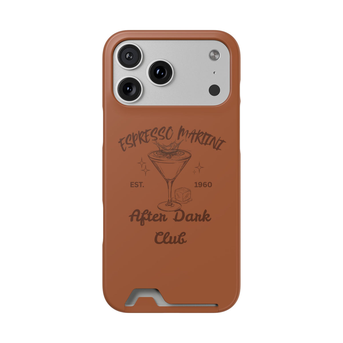 Espresso Martini After Dark Club Phone Case | Café Brown MagSafe Card Holder Case |