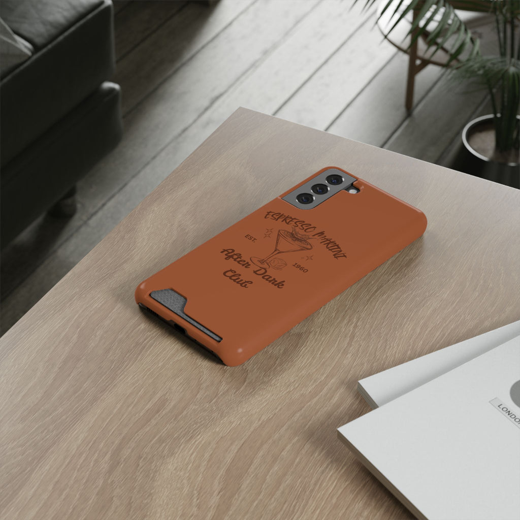 Espresso Martini After Dark Club Phone Case | Café Brown MagSafe Card Holder Case |