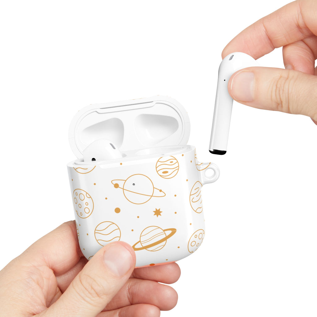 Celestial Planet AirPod Case | Cute Stars & Planets Protective Earbud Cover | Glossy Case |