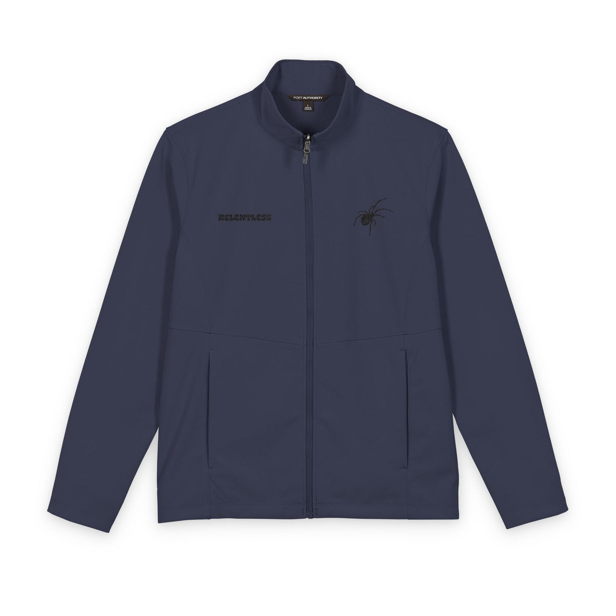 Relentless Spider Men's Soft Shell Jacket | Embroidered Outdoor Zip-Up Jacket |