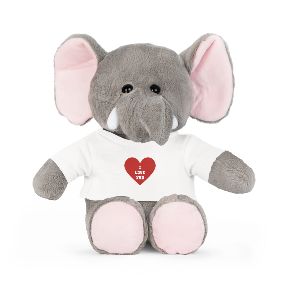 Peluche "Je t'aime" en forme de cœur