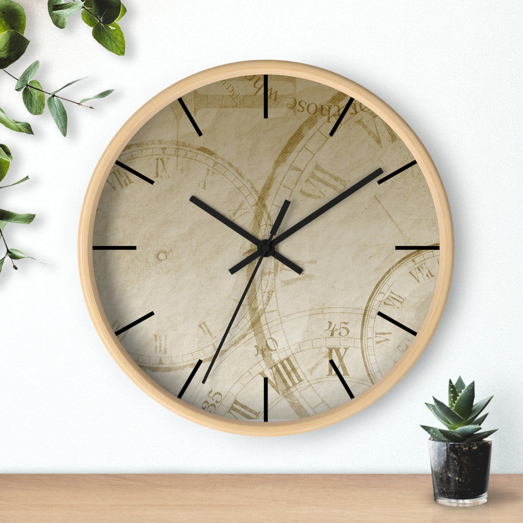 Vintage Timepiece Wall Clock | Antique Roman Numeral Design |
