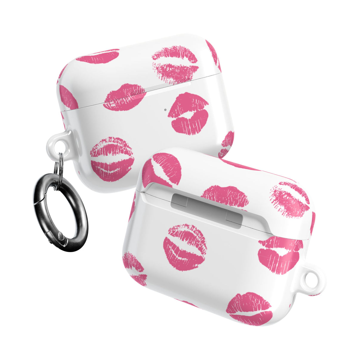 Pink Lipstick Kiss AirPod Case | Cute Glossy Romantic Earbud Cover |