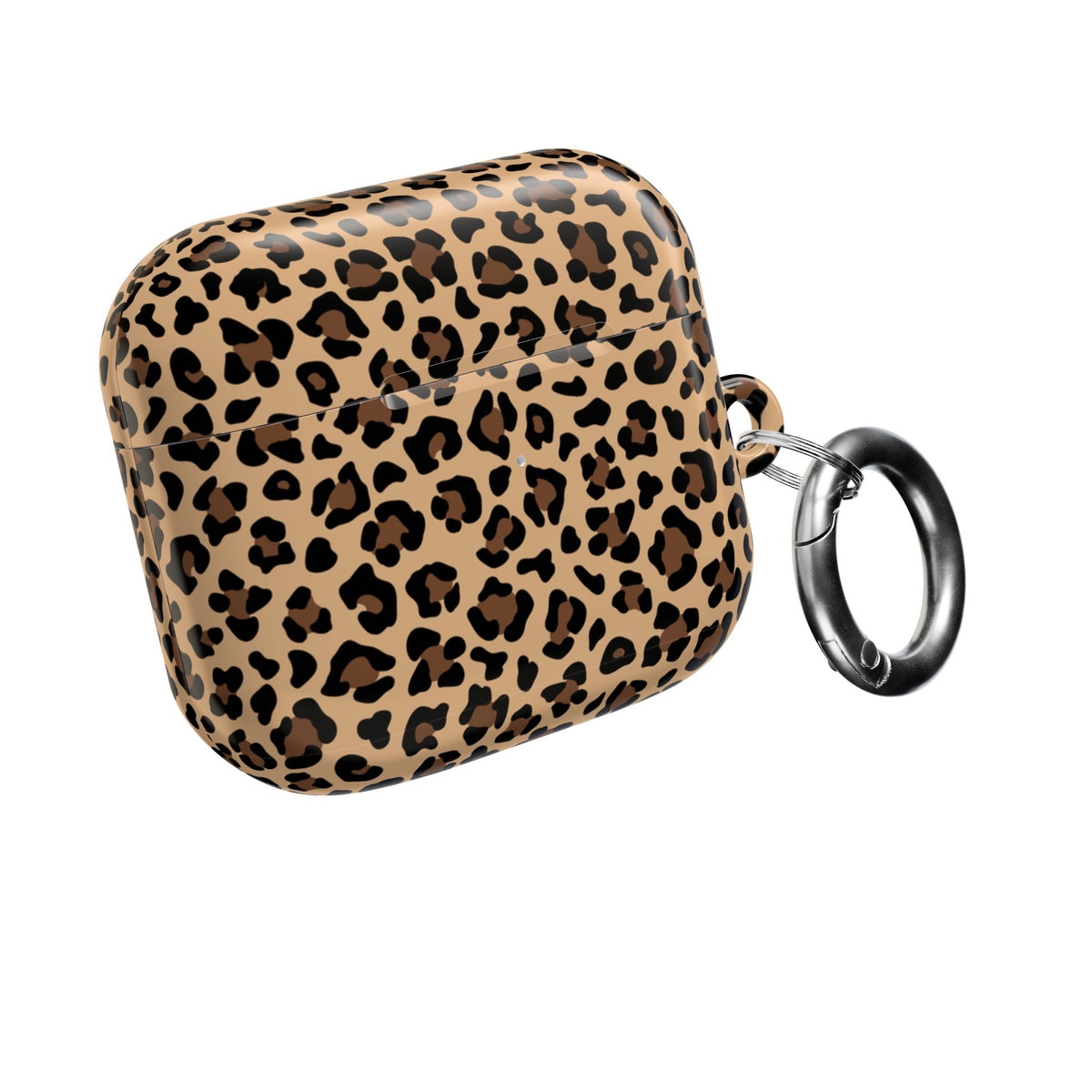 Leopard Print AirPods Case | Tan & Black Animal Print Protective Charging Case |