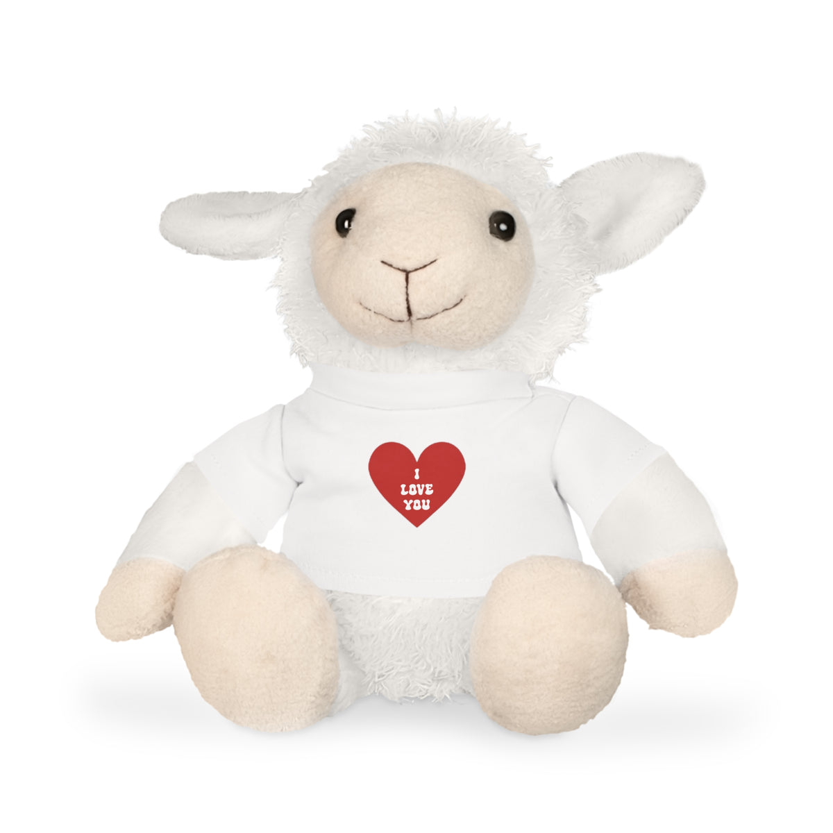 Peluche "Je t'aime" en forme de cœur