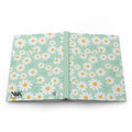 Mint Daisy Hardcover Journal | Floral Lined Notebook | Cute Garden-Inspired Writing Journal |