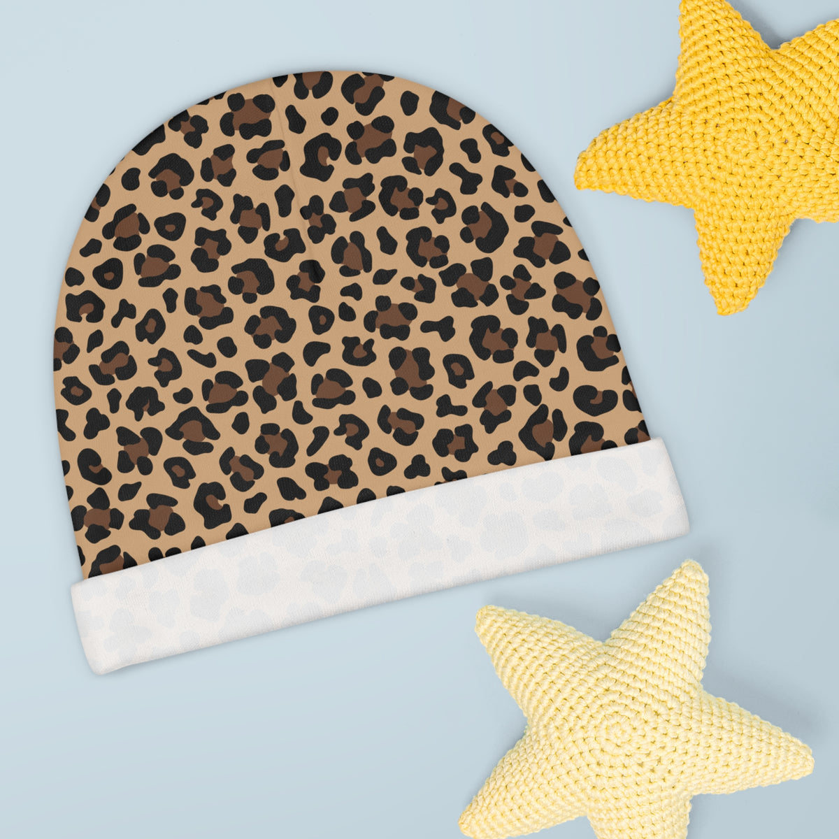 Leopard Print Baby Beanie | Cute Infant Winter Hat | Cozy Animal Print Baby Cap |
