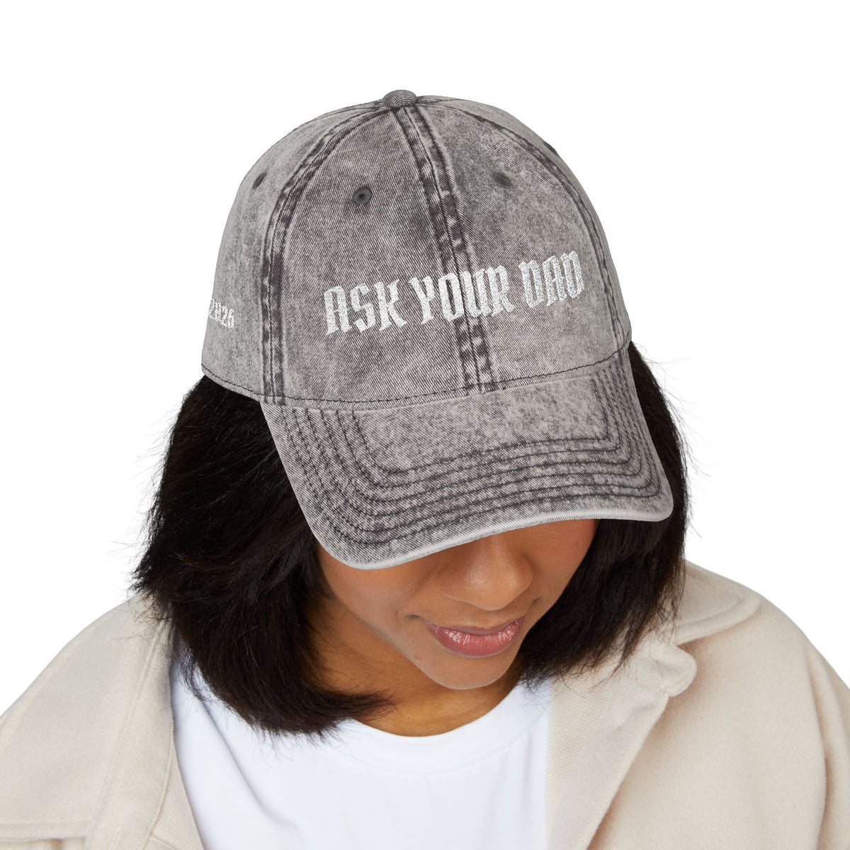 "Ask Your Dad" Embroidered Vintage Mom Hat | Funny Adjustable Baseball Cap |