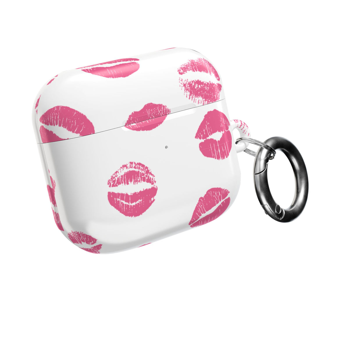 Pink Lipstick Kiss AirPod Case | Cute Glossy Romantic Earbud Cover |