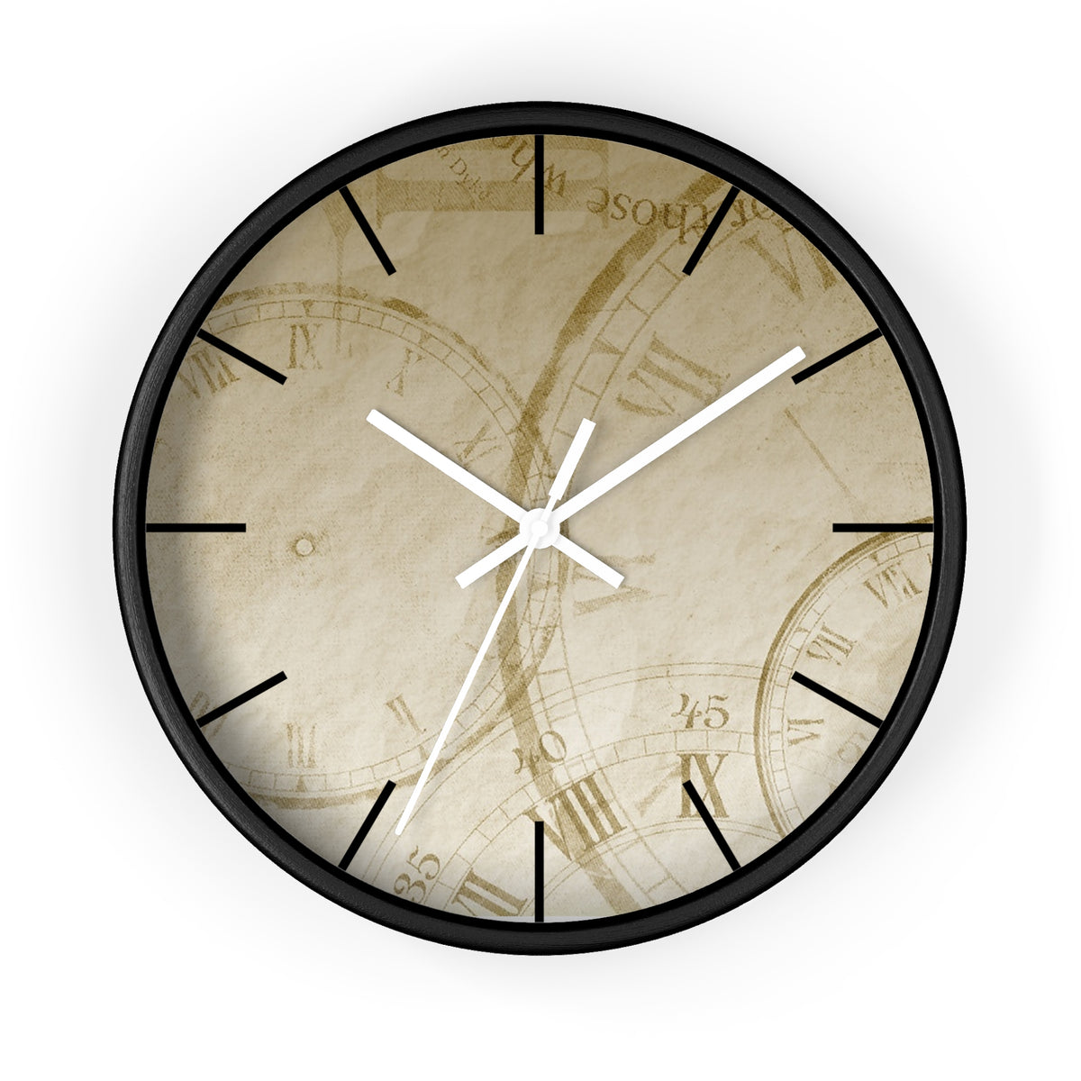 Vintage Timepiece Wall Clock | Antique Roman Numeral Design |