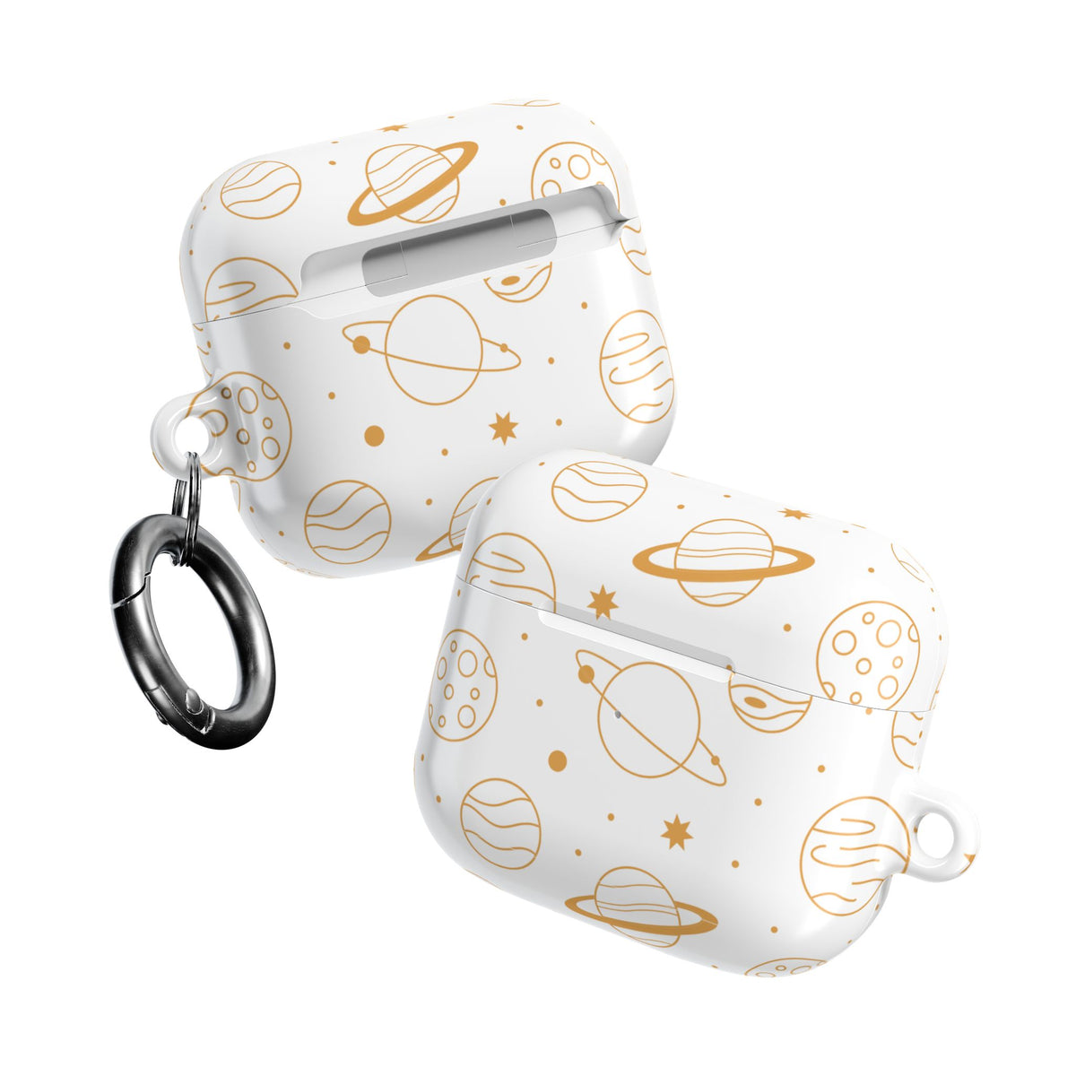 Celestial Planet AirPod Case | Cute Stars & Planets Protective Earbud Cover | Glossy Case |