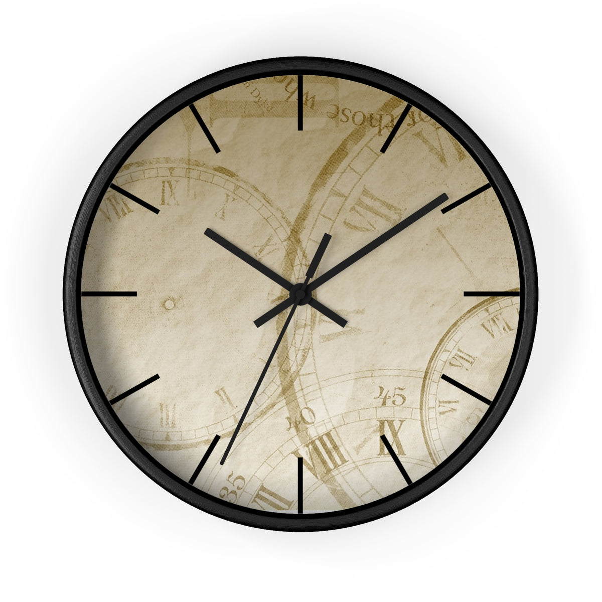 Vintage Timepiece Wall Clock | Antique Roman Numeral Design |