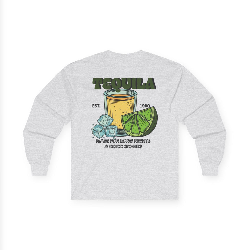 Tequila Lime Long-Sleeve T-Shirt | Vintage Men's Graphic Tee |
