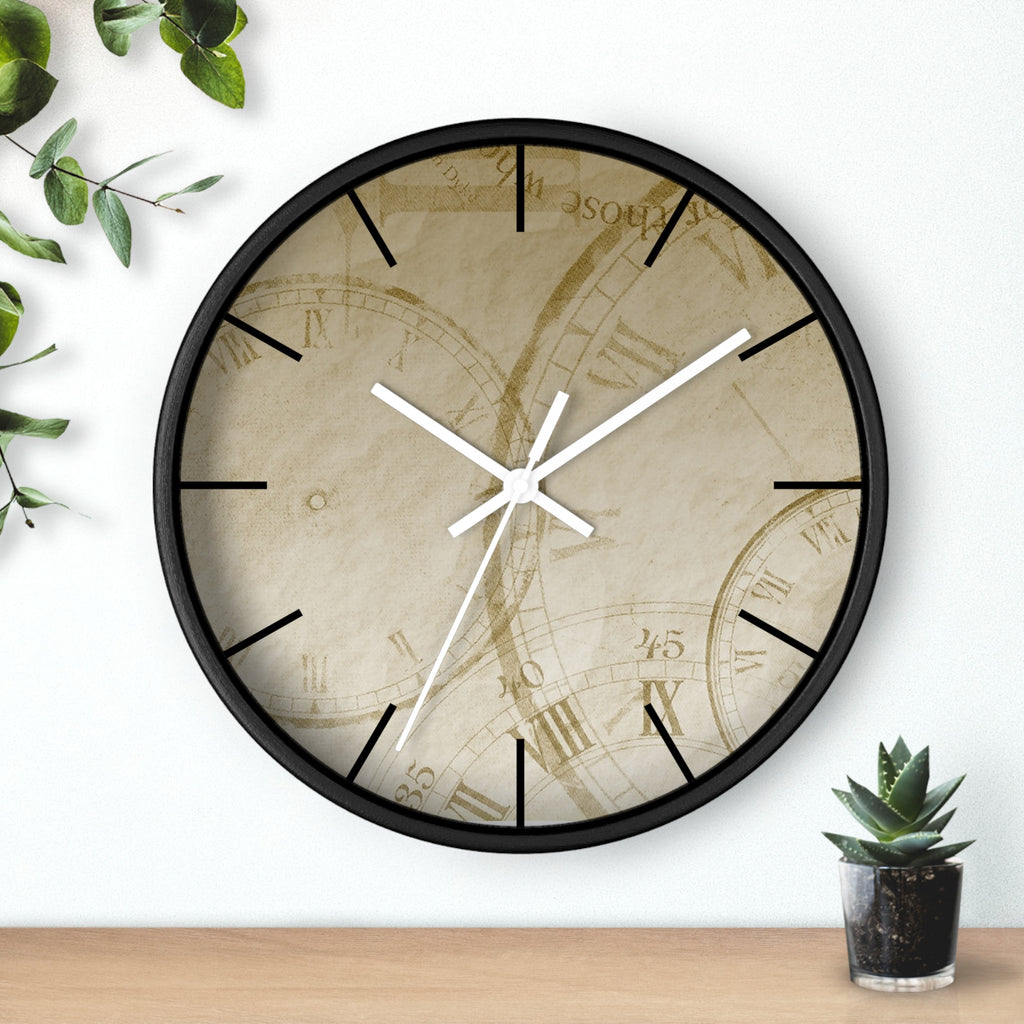 Vintage Timepiece Wall Clock | Antique Roman Numeral Design |