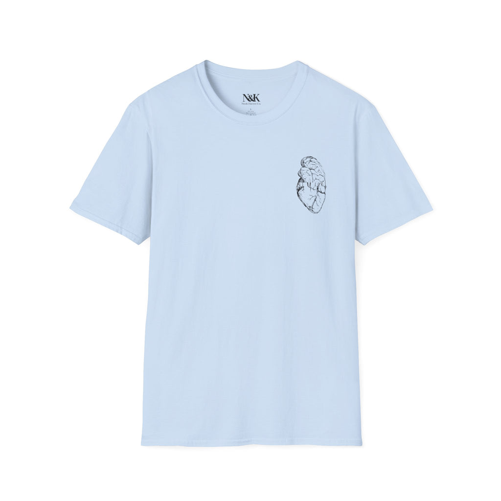 Brain & Heart T-Shirt | Anatomical Men's Graphic Tee |