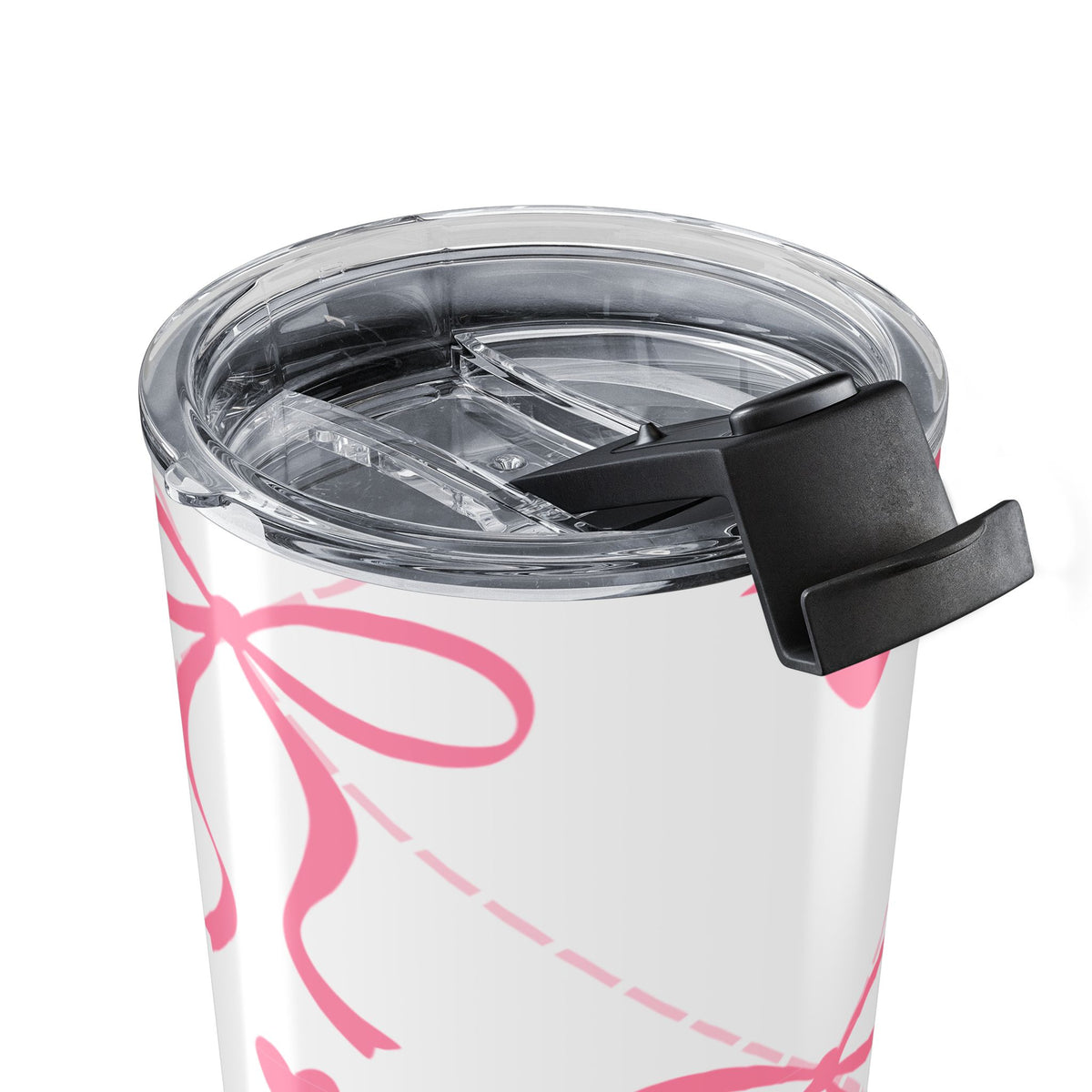 20oz Pink Bow & Heart Tumbler | Insulated Stainless Steel Cup |