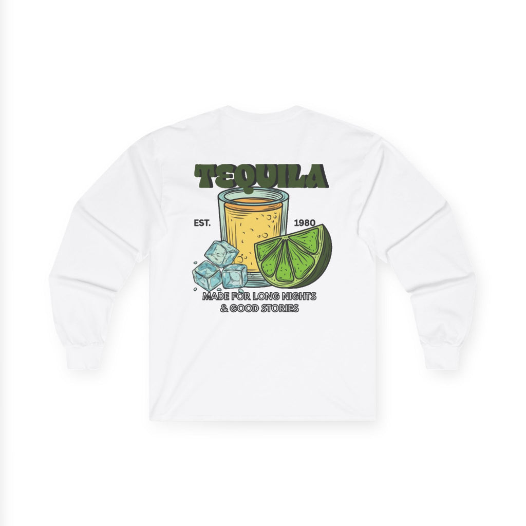 Tequila Lime Long-Sleeve T-Shirt | Vintage Men's Graphic Tee |