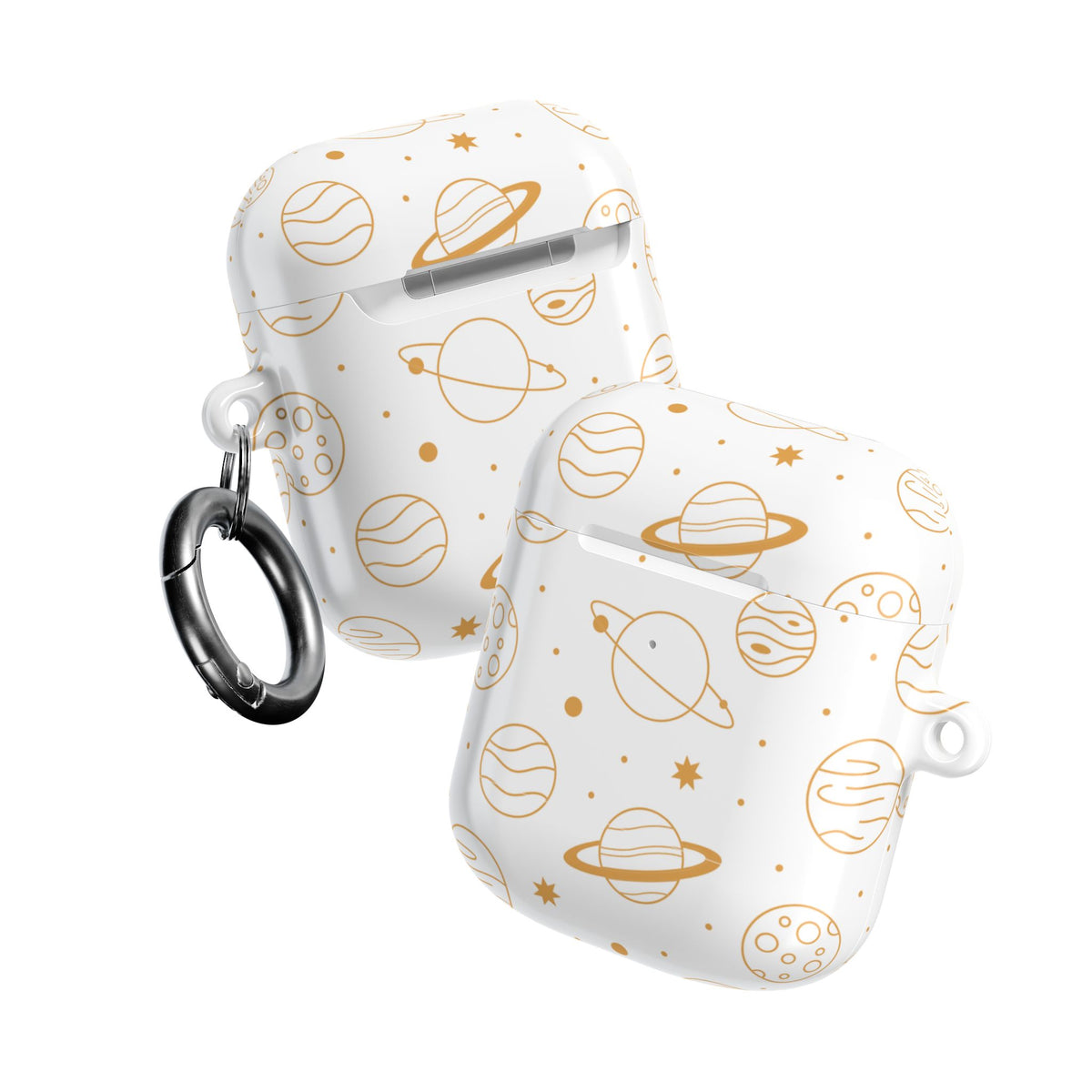 Celestial Planet AirPod Case | Cute Stars & Planets Protective Earbud Cover | Glossy Case |