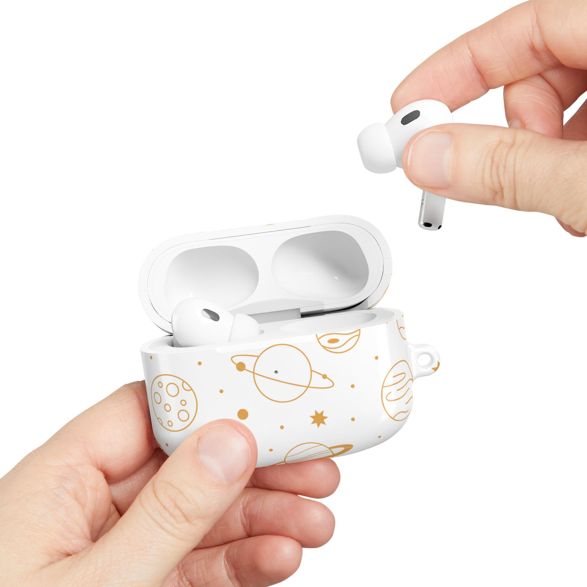 Celestial Planet AirPod Case | Cute Stars & Planets Protective Earbud Cover | Glossy Case |