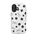 Paw Print & Bone Phone Case | Cute Dog Lover MagSafe® Protective Cover |