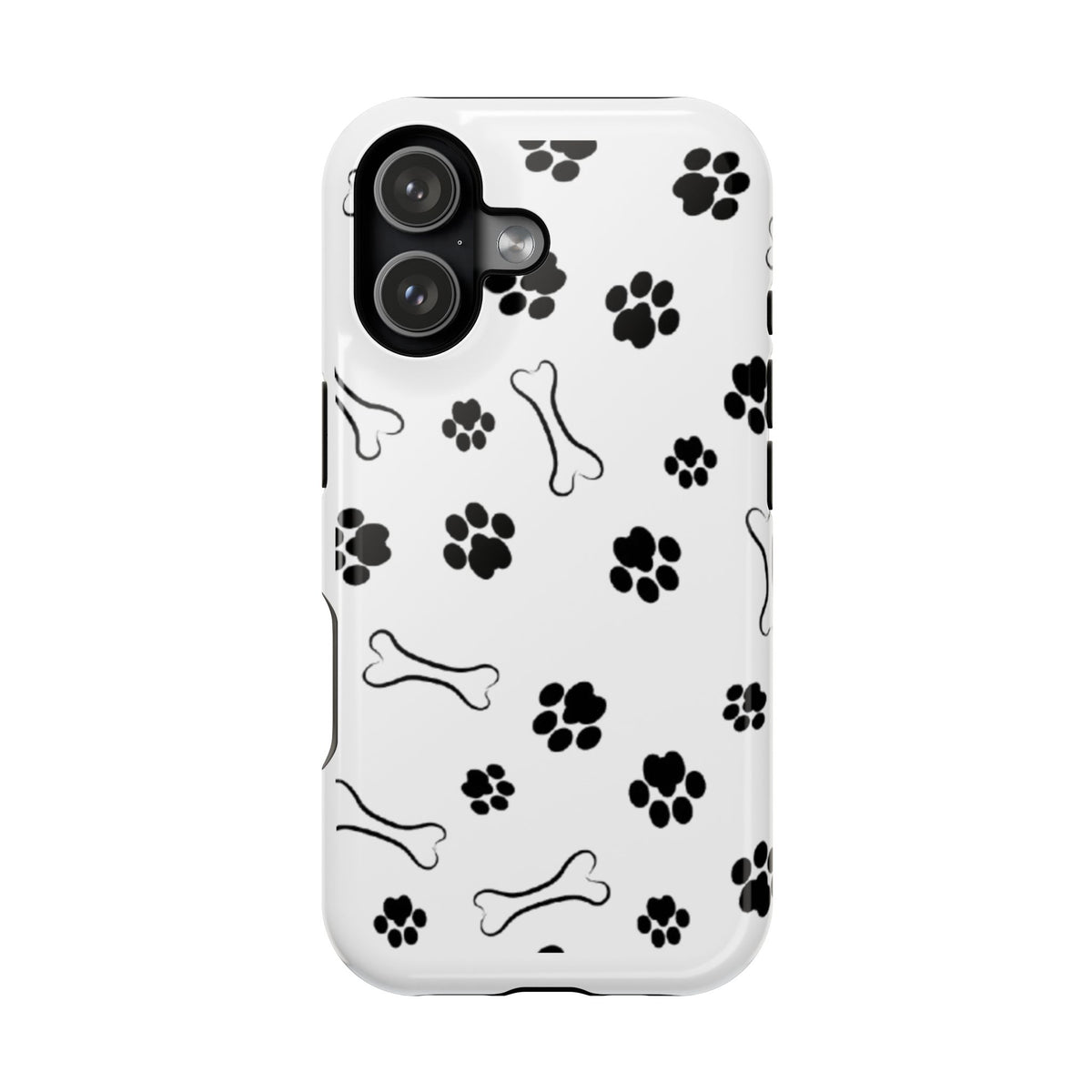 Paw Print & Bone Phone Case | Cute Dog Lover MagSafe® Protective Cover |