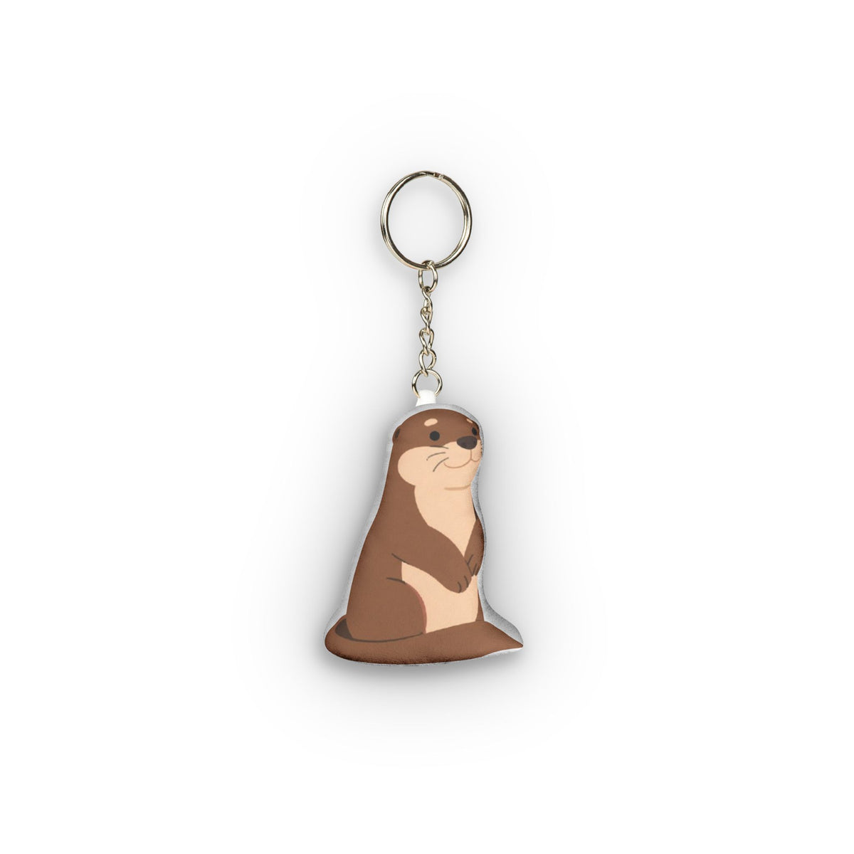 Porte-clés Loutre en Peluche Mignonne | Mini Breloque de Sac Double Face Animal | Cadeau Porte-clés Loutre Doux |