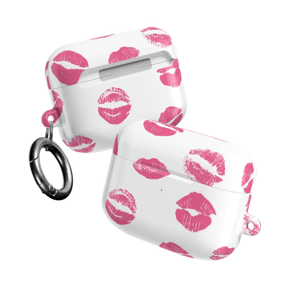 Pink Lipstick Kiss AirPod Case | Cute Glossy Romantic Earbud Cover |